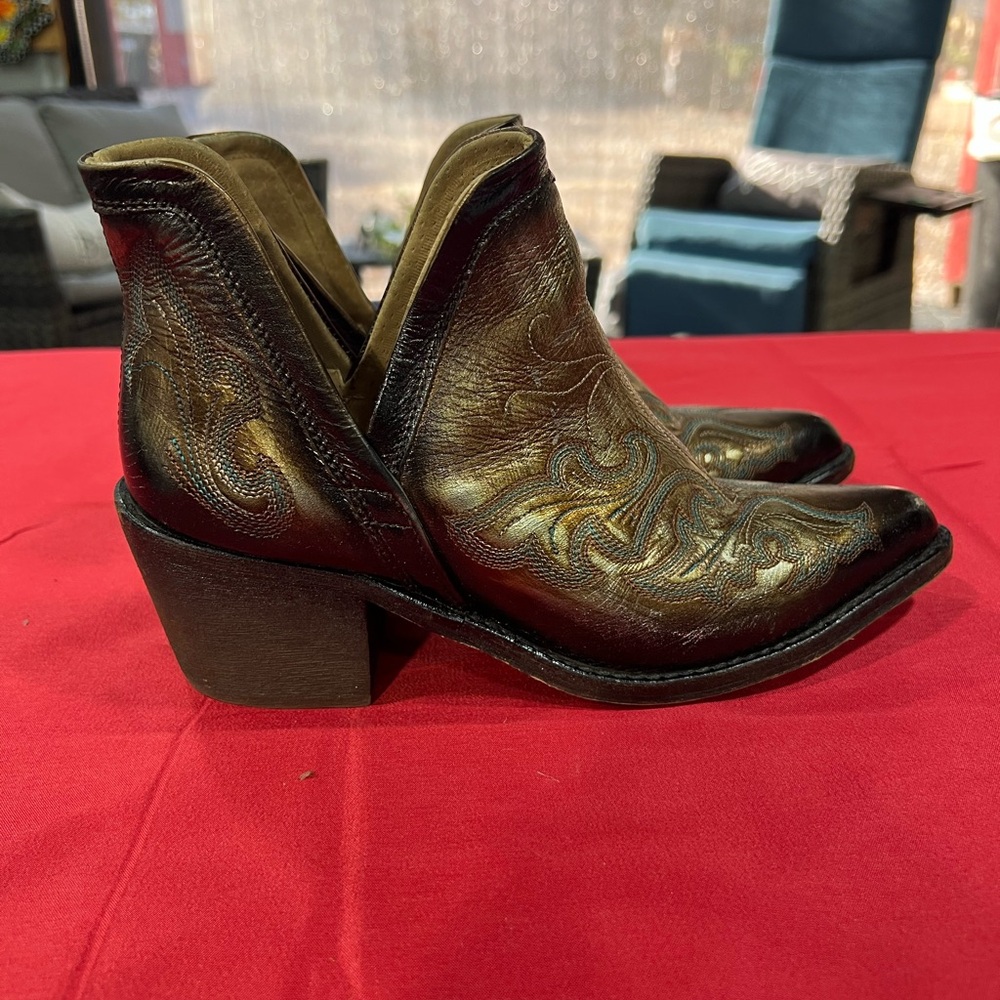 Corral Circle G Copper Leather Ankle Boots